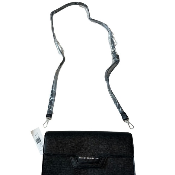 NWT French Connection Kitty Pebble Shoulder Bag - Black - Picture 6 of 16